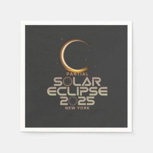 Partial Solar Eclipse 2025 Astronomy Event Napkin