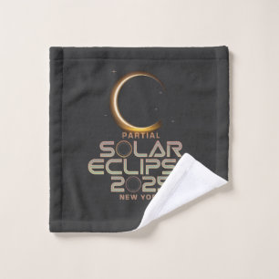 Partial Solar Eclipse 2025 Astronomy Event  Wash Cloth