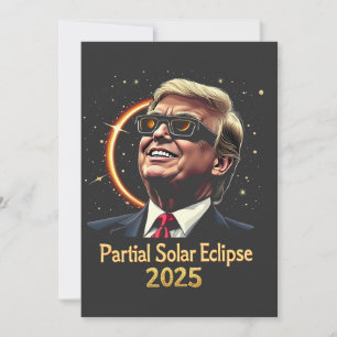 Partial Solar Eclipse 2025 Astronomy Trump Thank You Card
