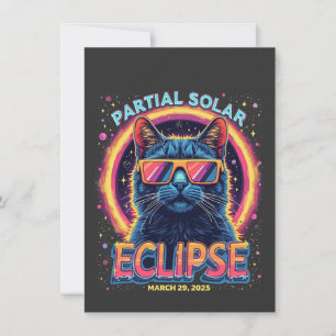 Partial Solar Eclipse 2025 Cat Kitten  Thank You Card