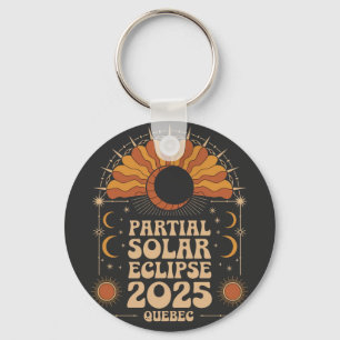 Partial Solar Eclipse 2025 Quebec Canada  Keychain