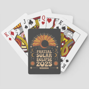 Partial Solar Eclipse 2025 Quebec Canada Playing Cards