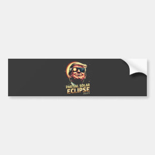 Partial Solar Eclipse 2025 Trump Inuguration  Bumper Sticker