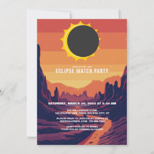Partial Solar Eclipse 2025 Watch Party Invitation
