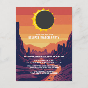 Partial Solar Eclipse 2025 Watch Party Invitation