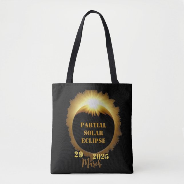 Partial Solar Eclipse Event 2025 Viewing Party Tote Bag (Front)