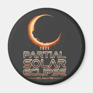 Partial Solar Eclipse New Jersey 2025 Magnet