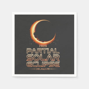 Partial Solar Eclipse New Jersey 2025 Napkin