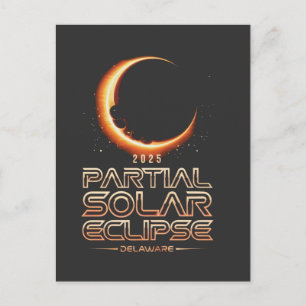 Partial Solar Eclipse New Jersey 2025 Postcard
