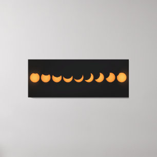 Partial Solar Eclipse Progress Series Canvas Print