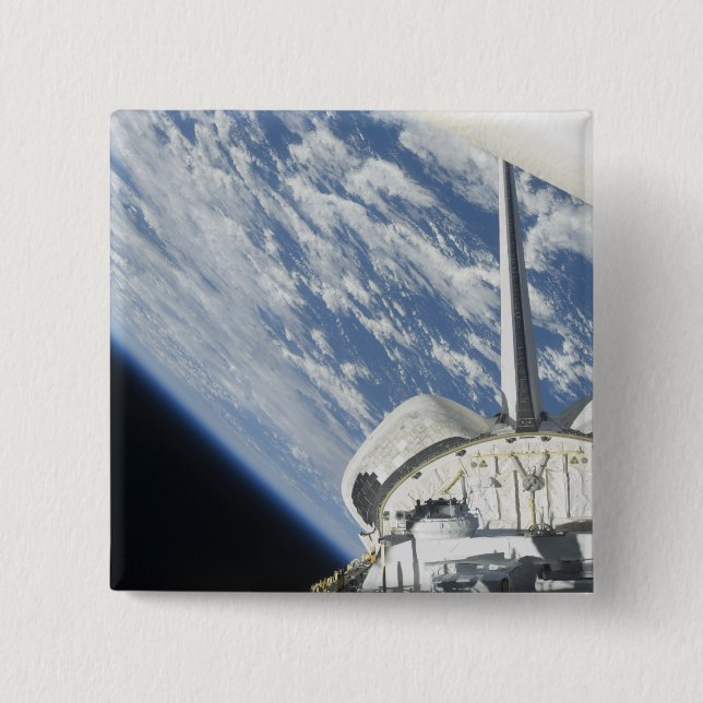 Partial view of Space Shuttle Endeavour 2 Inch Square Button (Front)
