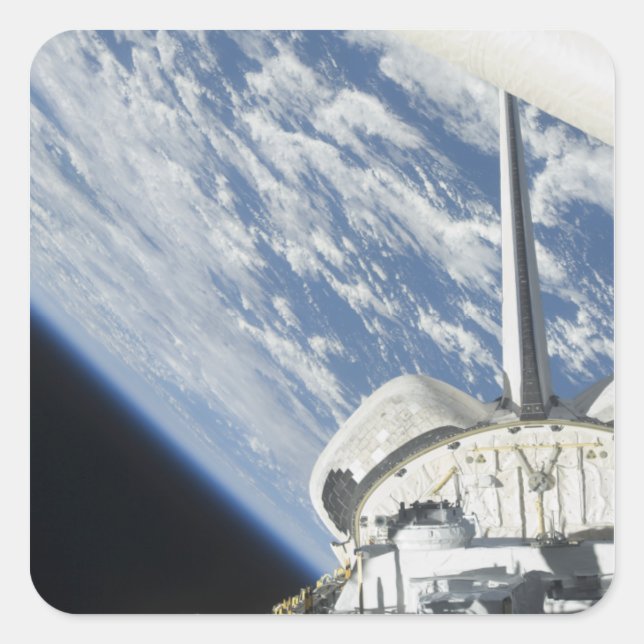 Partial view of Space Shuttle Endeavour Square Sticker (Front)