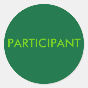 PARTICIPANT CLASSIC ROUND STICKER