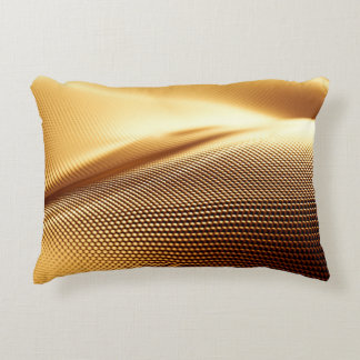 Particle drapery luxury gold background. 3d illust accent pillow