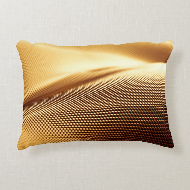 Particle drapery luxury gold background. 3d illust accent pillow (Front)