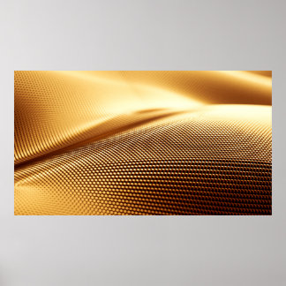 Particle drapery luxury gold background. 3d illust poster
