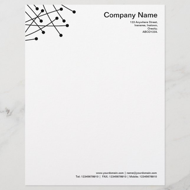 Particle Tracks - Black Letterhead (Front)