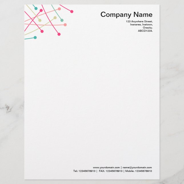 Particle Tracks - Colours Letterhead (Front)