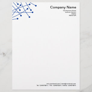 Particle Tracks - Navy Blue Letterhead