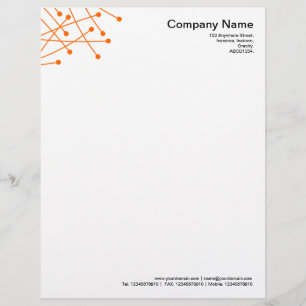 Particle Tracks - Orange Letterhead