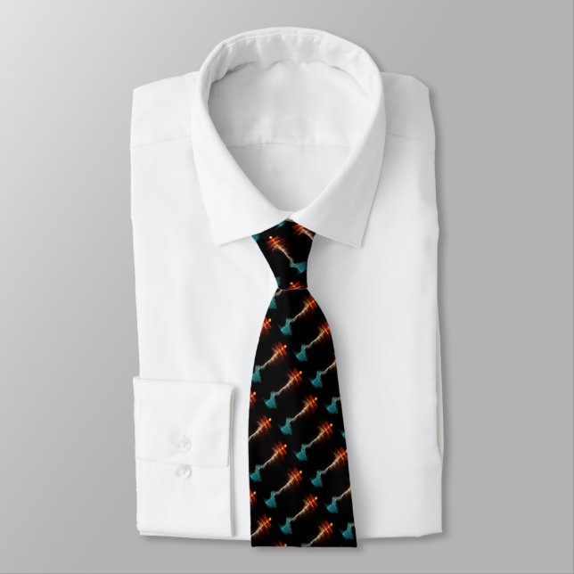 Particle-Wave Duality Neck Tie (Tied)