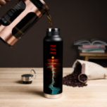Particle-Wave Duality Water Bottle<br><div class="desc">A blue and red fractal interpretation of the physics concept of particle-wave duality. here the wave becomes a particle. Customize by adding your own text.</div>