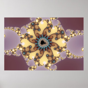 Particules atomiques - Poster fractal