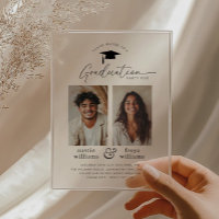 Partie de graduation conjointe 2 Invitation photo