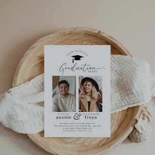 Partie de graduation conjointe 2 Invitation photo
