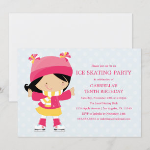 Partie de patinage sur glace Invitation de fête
