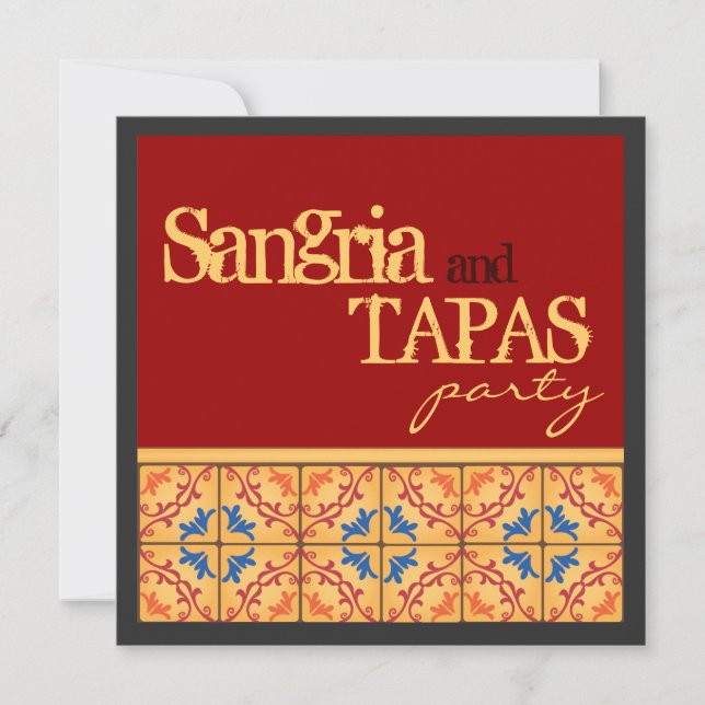 Partie de sangria et de Tapas ! Invitation (Devant)