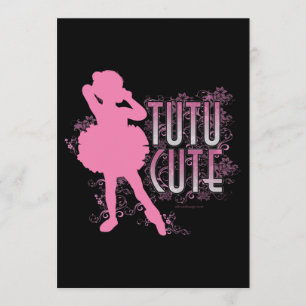 Partie de tutu ou invitation mignonne de