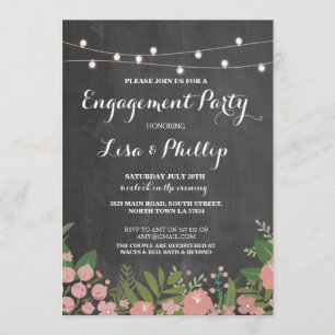 Partie d'engagement Invitation Rustic Shoal Chalk
