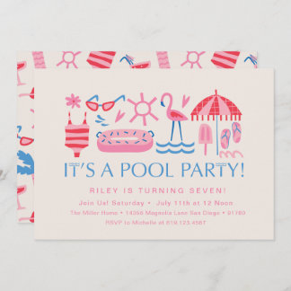 Partie du pool | Splash Party | Invitation à une f