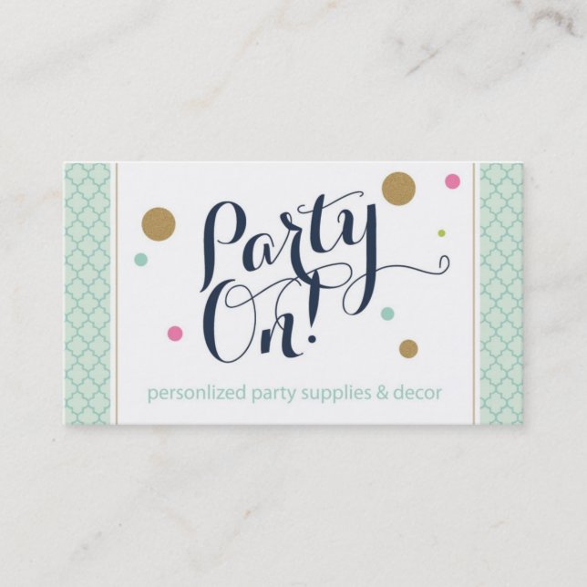 Partie sur le carte de visite de conceptions (Devant)