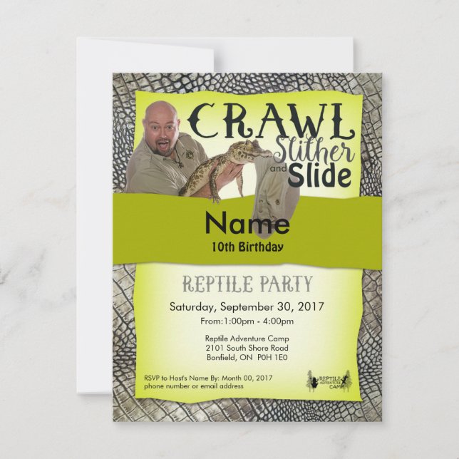 Partie sur site des invitations de parties de rept (Devant)