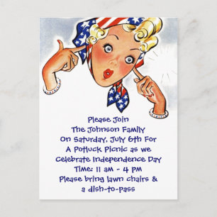 Partie vintage d'invitation de carte postale