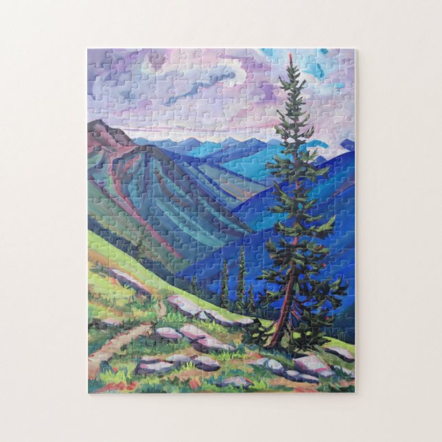 Partiellement nuageux - Puzzle de montagne (Vertical)