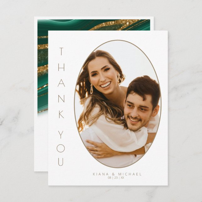 Parties scintillant Abstraite Strata Mariage Merci (Devant / Derrière)