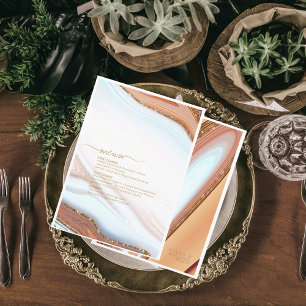 Parties scintillant Abstraite Strata Menu Mariage
