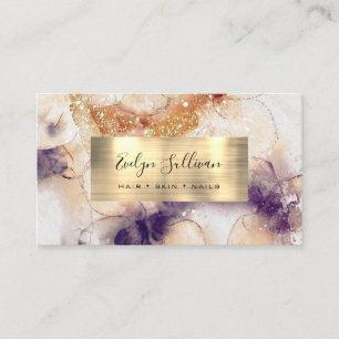 Parties scintillant aquarelle et Carte de visite d