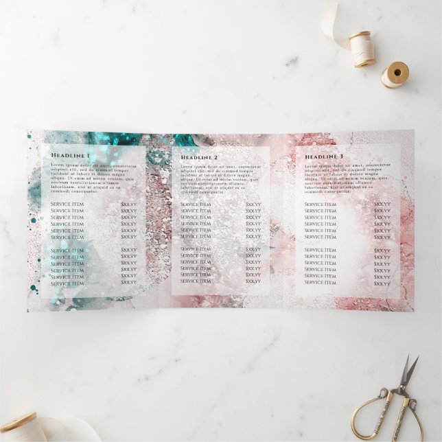 Parties scintillant Aquarelle Rose Or huile triple (Intérieur)