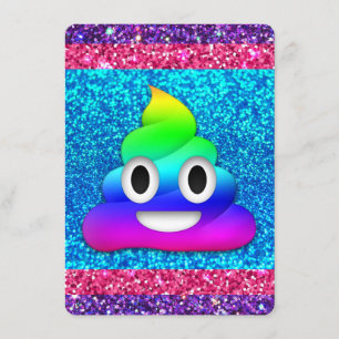 parties scintillant arc-en-ciel invitation emoji