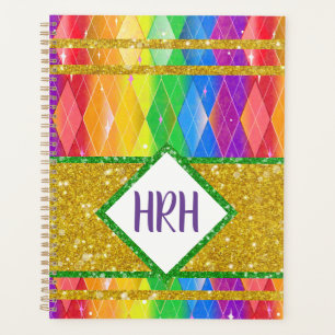 Parties scintillant arc-en-ciel Monogram Pride Jac