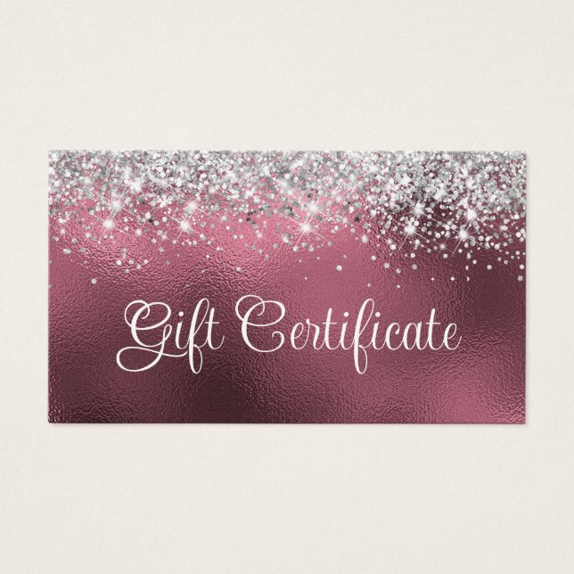 Parties scintillant argent Blush Rose Foil certifi (Devant)