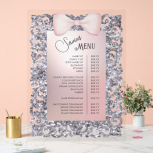 Parties scintillant Argent - Menu Services Bow ros
