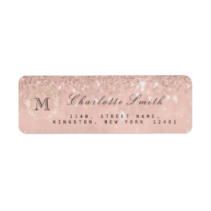 Parties scintillant argent Monogramme Mariage nupt
