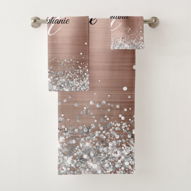 Parties scintillant argent Rose or huile Fancy Mon (En situation)