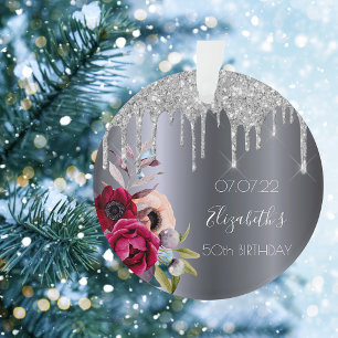 Parties scintillant argentée d'anniversaire scinti