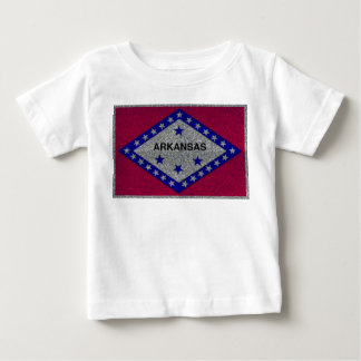 Parties scintillant Arkansas drapeau bébé tshirt
